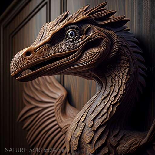 Nature and animals (st Velociraptor 1, NATURE_5613) 3D models for cnc
